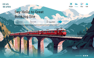 Booking Page booking booking page craxinno craxinnotechnologies design figma design graphic design illustration landing page software development train booking travel travel booking travelpage ui
