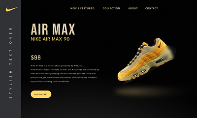 Nike Shoe Showcase - Seamless Fusion of Design and Performance branding design typography ui ux