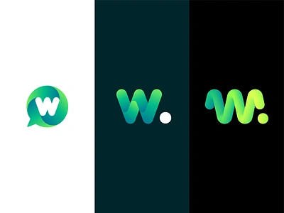 w.app logo concepts app icon branding chat dot flow gradient icon link logo mark monogram negative space qr code social technology w w.app whatsapp