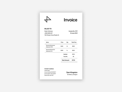 Invoice - Rather Unusual Design Studio branding graphic design illustration ux