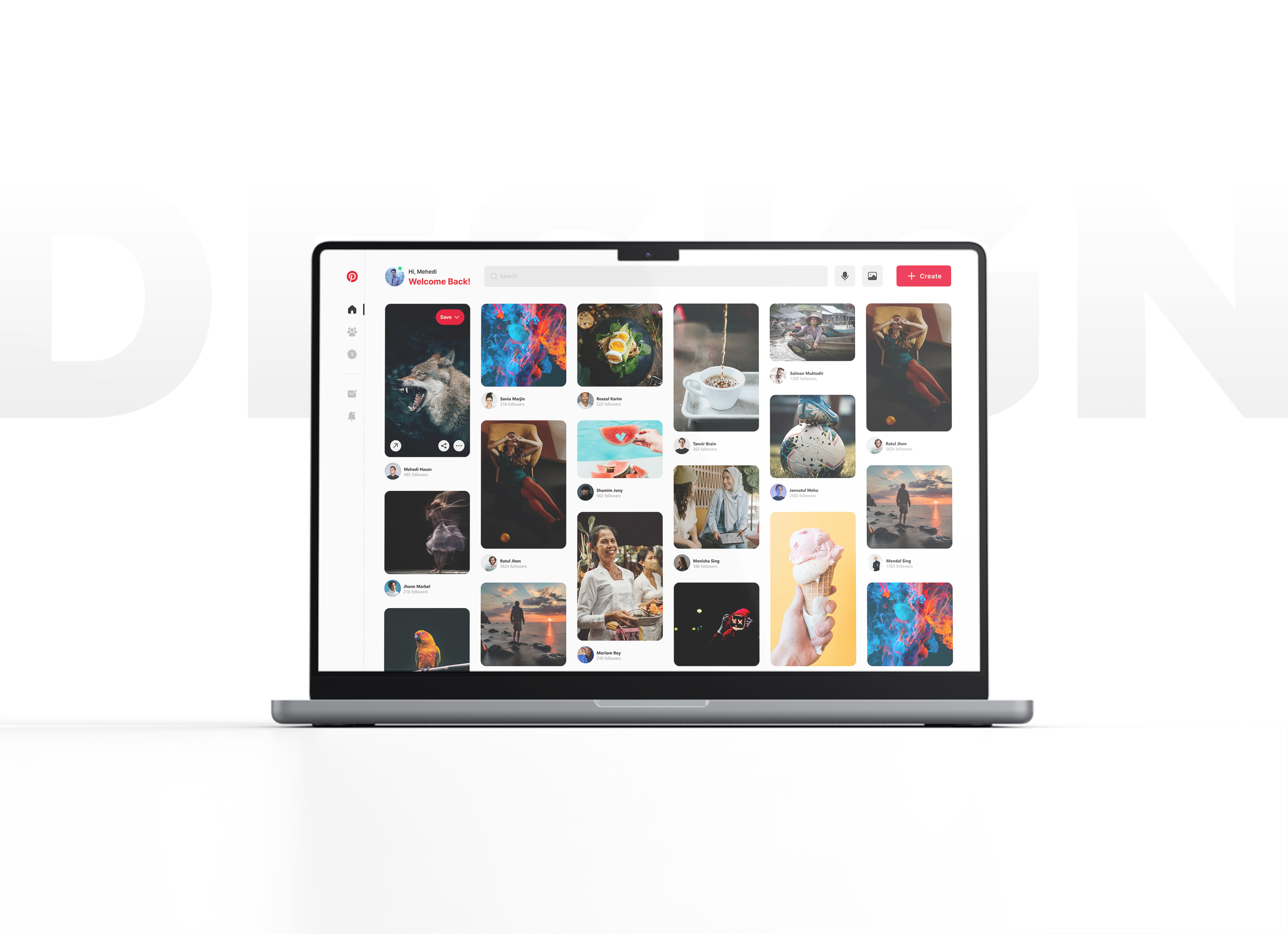 Pinterest website_landing page design by Md Mehedi Hasan on Dribbble