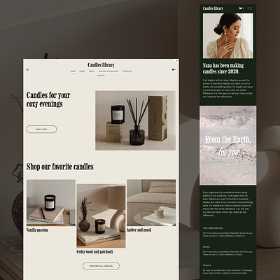 Concept online shop design landing landing page ui ux web web design web site