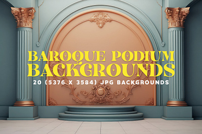 20 Baroque Podium Backgrounds ancient backdrop background baroque creative elegant fancy lavish luxury ornament podium presentation product retro royal vintage wallpaper