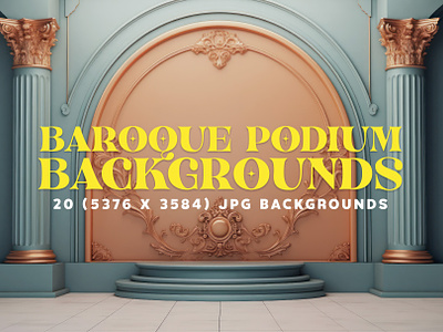 20 Baroque Podium Backgrounds ancient backdrop background baroque creative elegant fancy lavish luxury ornament podium presentation product retro royal vintage wallpaper