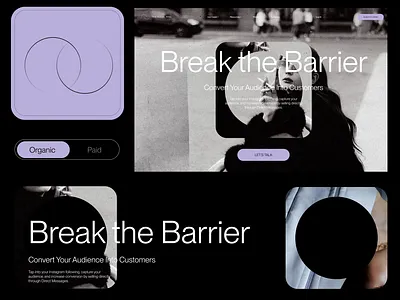 Social Media Services Website Concept branding design logo social media agency typography ui website