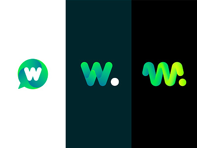 w.app final logo concepts app icon branding chat dot flow gradient icon letter lettering logo negative space simple smart timeless w web3 whatsapp