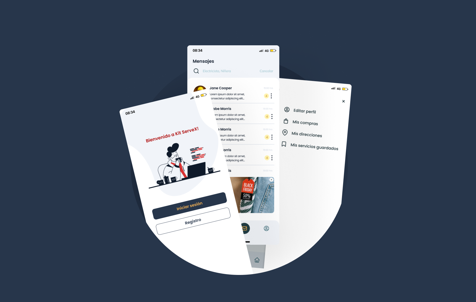 Domestic services search app app appdesign design mobile mobileapp services ui