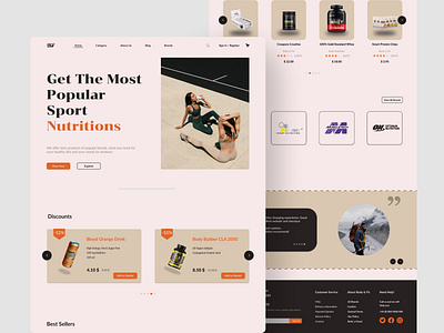 Supplement Website branding graphic design ui