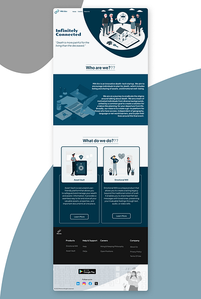 Mockup of a website landing page design illustration landing page web design website