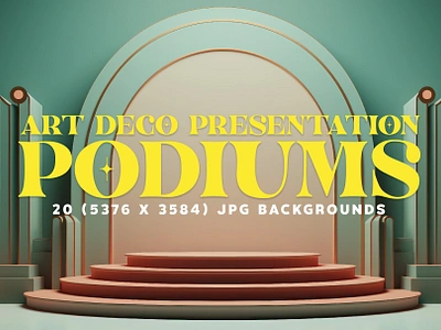 20 Art Deco Podium Backgrounds in 5K 1930s 1940s art deco background elegant luxury podium presentation prestige product retro vintage wallpaper