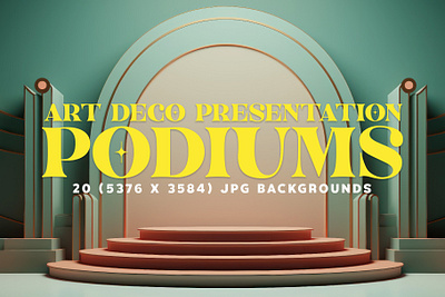 20 Art Deco Podium Backgrounds in 5K 1930s 1940s art deco background elegant luxury podium presentation prestige product retro vintage wallpaper