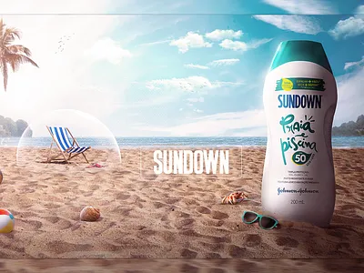 Social Media Ads Design - Sundown 2023 banner beach manipulation photoshop social media design summer trend