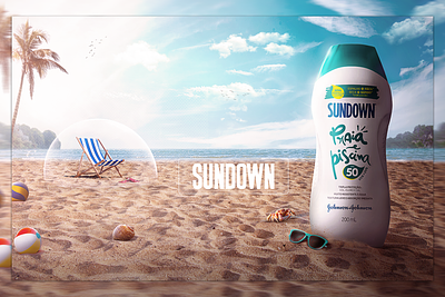 Social Media Ads Design - Sundown 2023 banner beach manipulation photoshop social media design summer trend