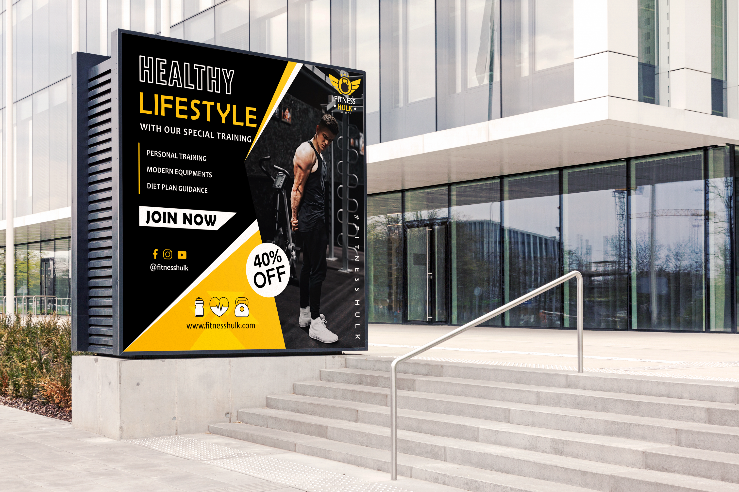 Banner Design ad banner advertisement banner branding graphic design gym banner
