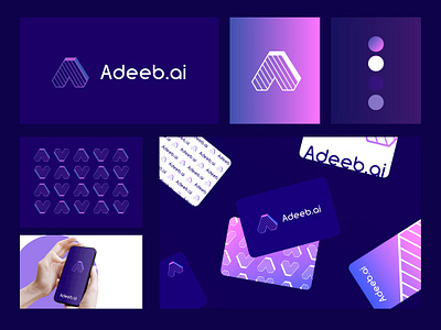 Adeeb Logo design ai app artwork brand branding design graphic design identity inspiration logo logomark minimal modern rebrand startup tech typography vector visual