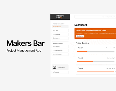 Makers Bar | Project Management App dashboard dashboard ui project management ui ui design uiux web app