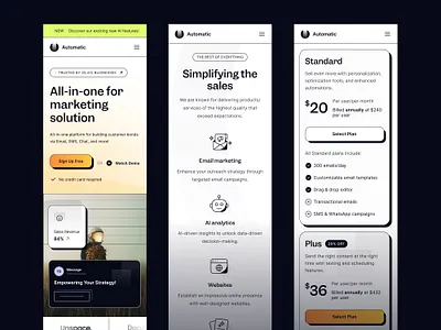 CRM: Homepage (Mobile) app app design branding crm design digital figma graphic design illustration logo marketing minimalist mobile nazmi javier product shot ui ui ux unspace ux design