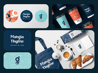 Mangia Thyme Visual Identity app art branding cafe design favicon food graphic design illustration inspiration logo logomark mascot minimal rebrand restaurant symbol typography vector visual identity