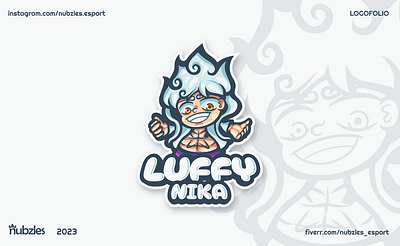 Luffy Nika Mascot Logo anime esport gear5 logo luffy mascot nika onepiece pirate strawhat