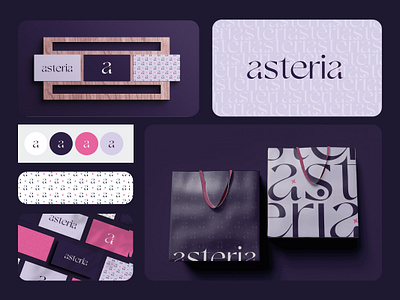 Asteria Visual identity artwork brand branding cards classic color pallet design graphic design illustration inspiration logo logomark luxury minimal modern pattern rebrand typography vector wordmark