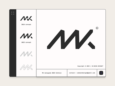MK monogram 2023 Edition brand branding clean design fitness graphic design initial logo minimalist mk personnal training ui ux