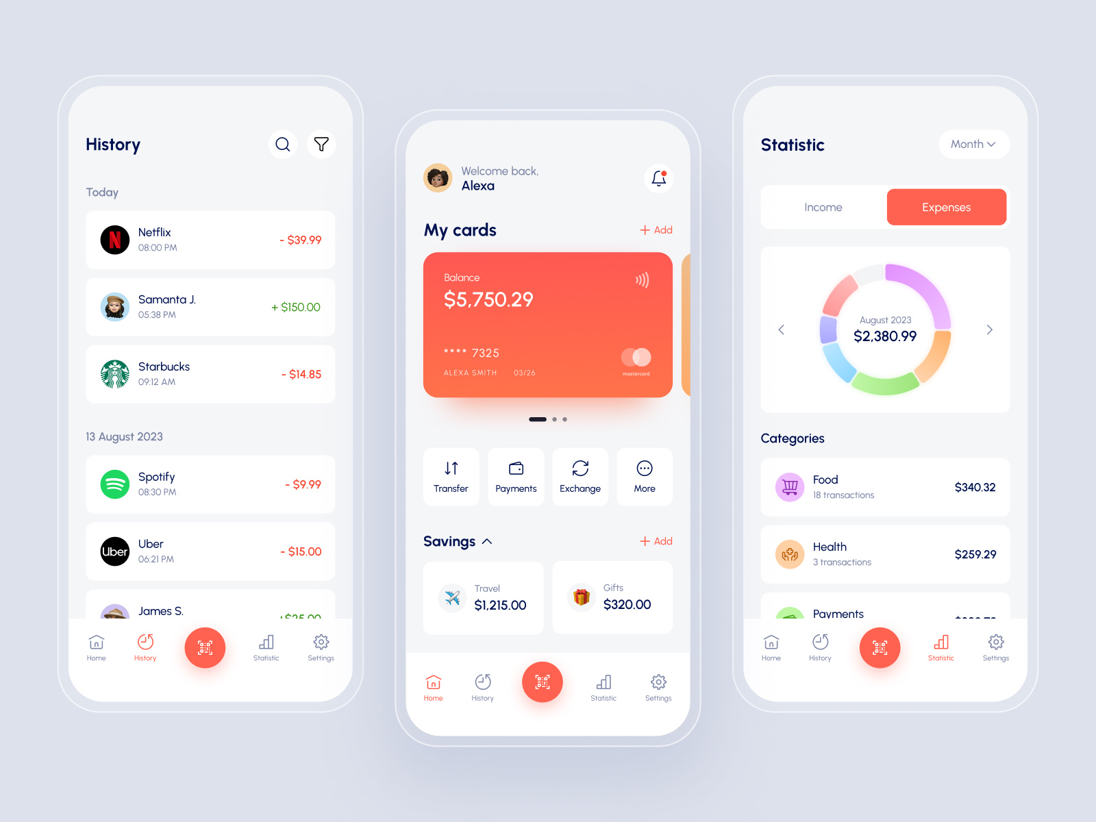 Banking Mobile App app bank banking app dashboard finance financial fintech app interface ios mobile mobile app money statistic transactions ui ux