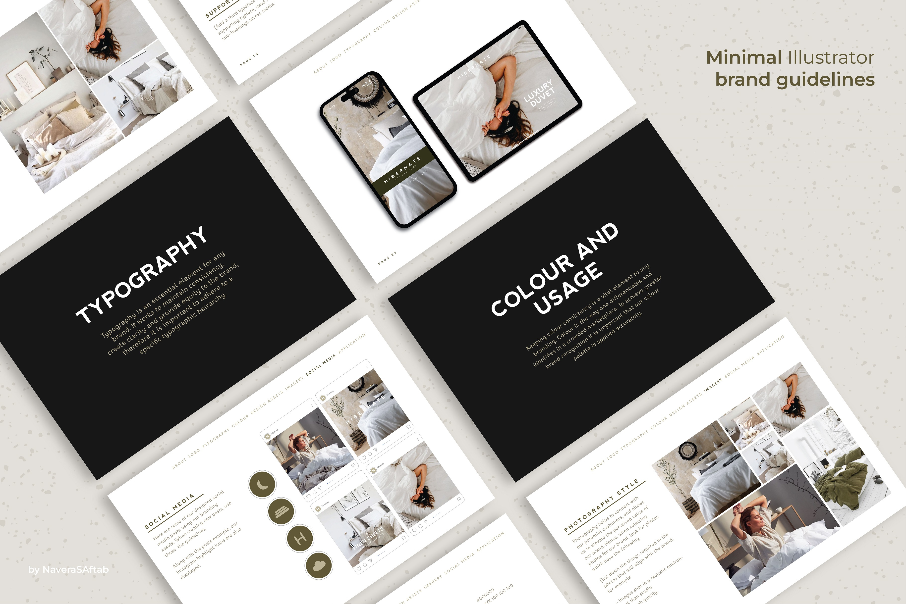 Dream | Brand Guidelines Template brand book brand guide brand guidelines brand manual brand style guide branding minimal modern