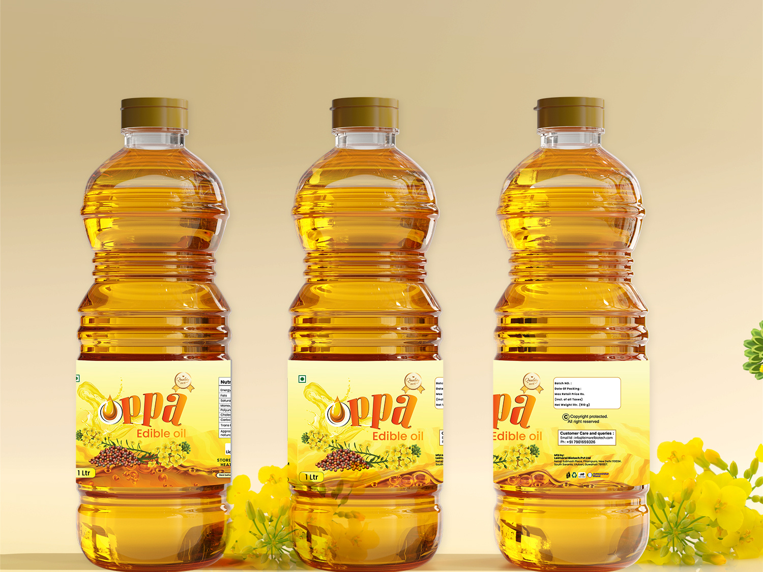 Mustard Oil Label Design by Nuri gogoi on Dribbble