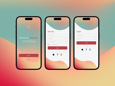 Mindscape Sign Up | DailyUI Challenge appdesign design iosdesign meditation mind ui webdesign website