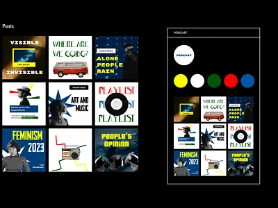 Visual for a podcast project branding graphic design logo