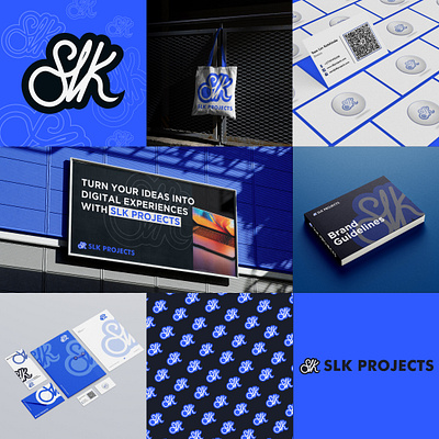 SLK Projects brand identity branding graphic design illustration logo