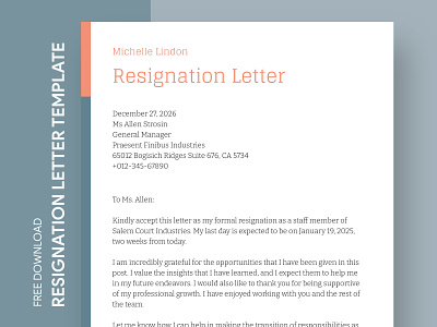 Short Notice Resignation Letter in Pages, Outlook, PDF, Word, Google Docs -  Download