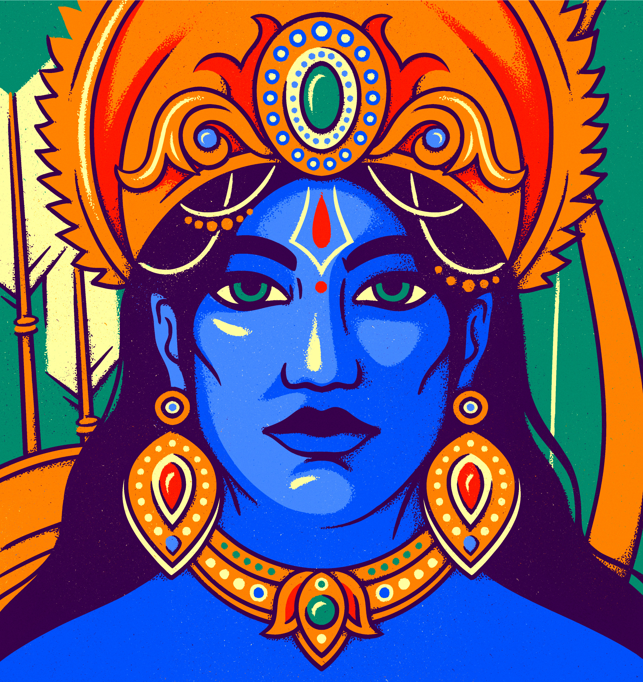 ASURA: Tale of the Vanquished archer asura book cover character digital art editorial epic ethnic hindu illustration illustrator india jewelry mystic mythology portrait procreate rama ramayana vishnu