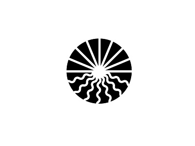 Sun Waves alex seciu branding negative space logo sun sun logo wave wave logo