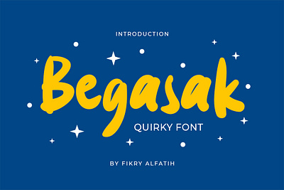 Begasak - Quirky Font branding display font fun handwritten logo playful script typeface