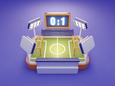 Soccer Icon Tutorial 3d 3d icon blender icon illustration isometric render soccer sport tutorial