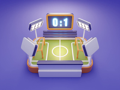 Soccer Icon Tutorial 3d 3d icon blender icon illustration isometric render soccer sport tutorial