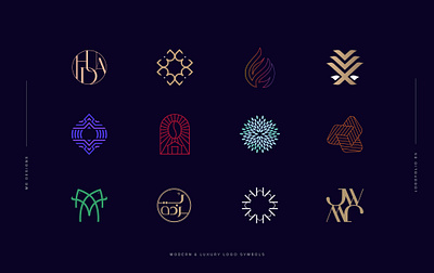 Modern & Luxury logo Symbols abstract brand branding design favicon graphic design illustration letters logo logomark luxury minimal modern typography vector