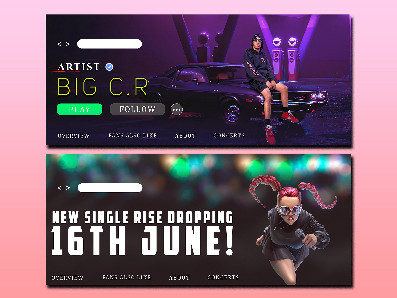 Spotify Banner by Parthapixel on Dribbble