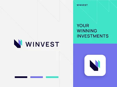 Winvest - Investment Branding brand book brand guidelines brand identity brandbook branding color palette color scheme digital illustration finance financial fintech identity investment logo logo design logotype styleguide visual visual identity