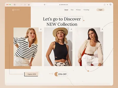 Online Shop Web Design clean designclean graphic design landing minimal nude online shop online shop landind trend design ui uiux ux web web design webdesign