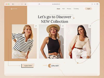 Online Shop Web Design clean designclean graphic design landing minimal nude online shop online shop landind trend design ui uiux ux web web design webdesign