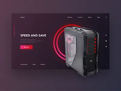 MOJECT – Landing Page For Сomputer computer design figma graphic design landing landing page modern page product design shop side ui ux uxui web web design web site webside webside design