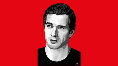 Portrait illustration - Henry Cavill artwork cartoon design digital art digital portrait digitalartist digitalillustration drawing graphic design henry cavill illustration line art logo portrait illustration portrait painting sumit vector art sumitvectorart vector vector art vector portrait