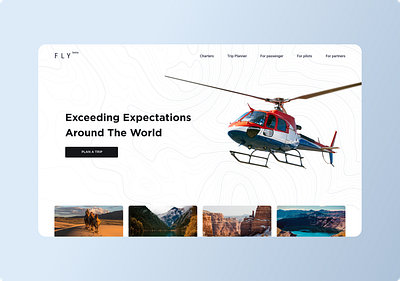 FLY - Elevate your journey to uncharted comfort design fly helicopter landing page service travel ui ux web design website