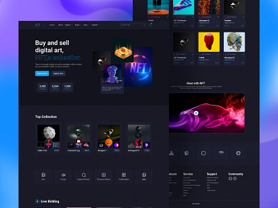 NFT landing page design✨ nft landing page design ui ux user interface web design web ui