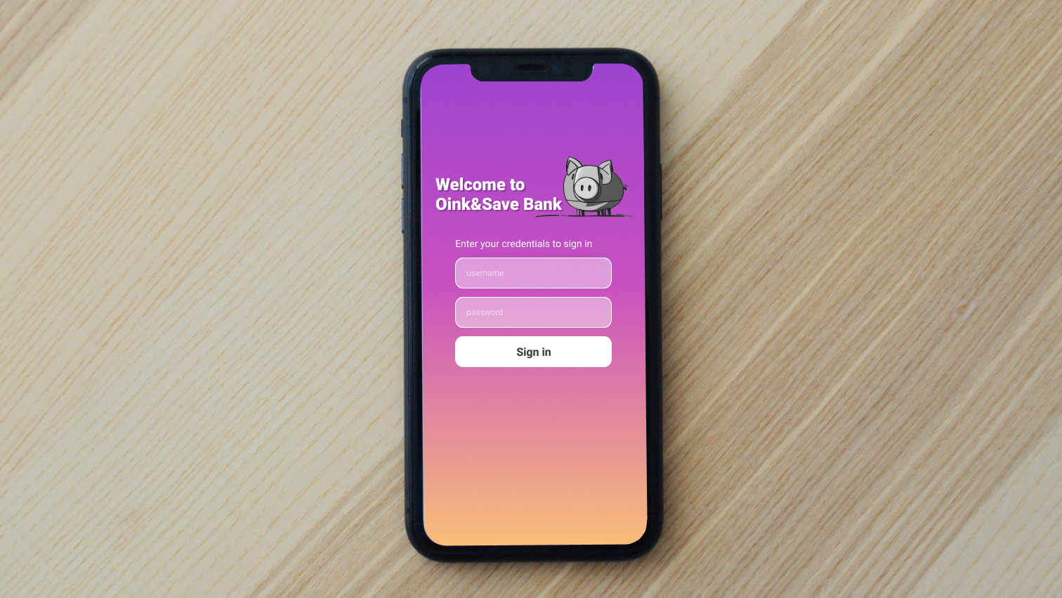 Oink&Save Bank - app loading animation app branding figma loading mobile app ui ui design