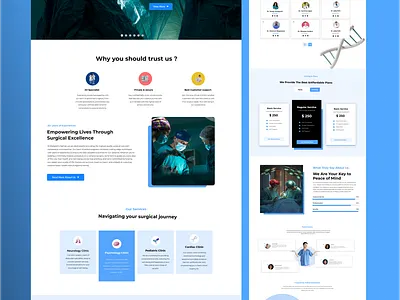 Medical Landing Page Template figma landing page medical surgeon ui uiux