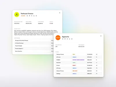 Information modals ℹ️ cards content cards hover info information modals overlay popup saas startups ui ux vc