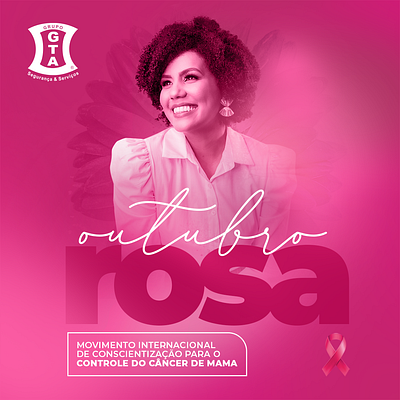 Campanha outubro Rosa grupo GTA branding design graphic design